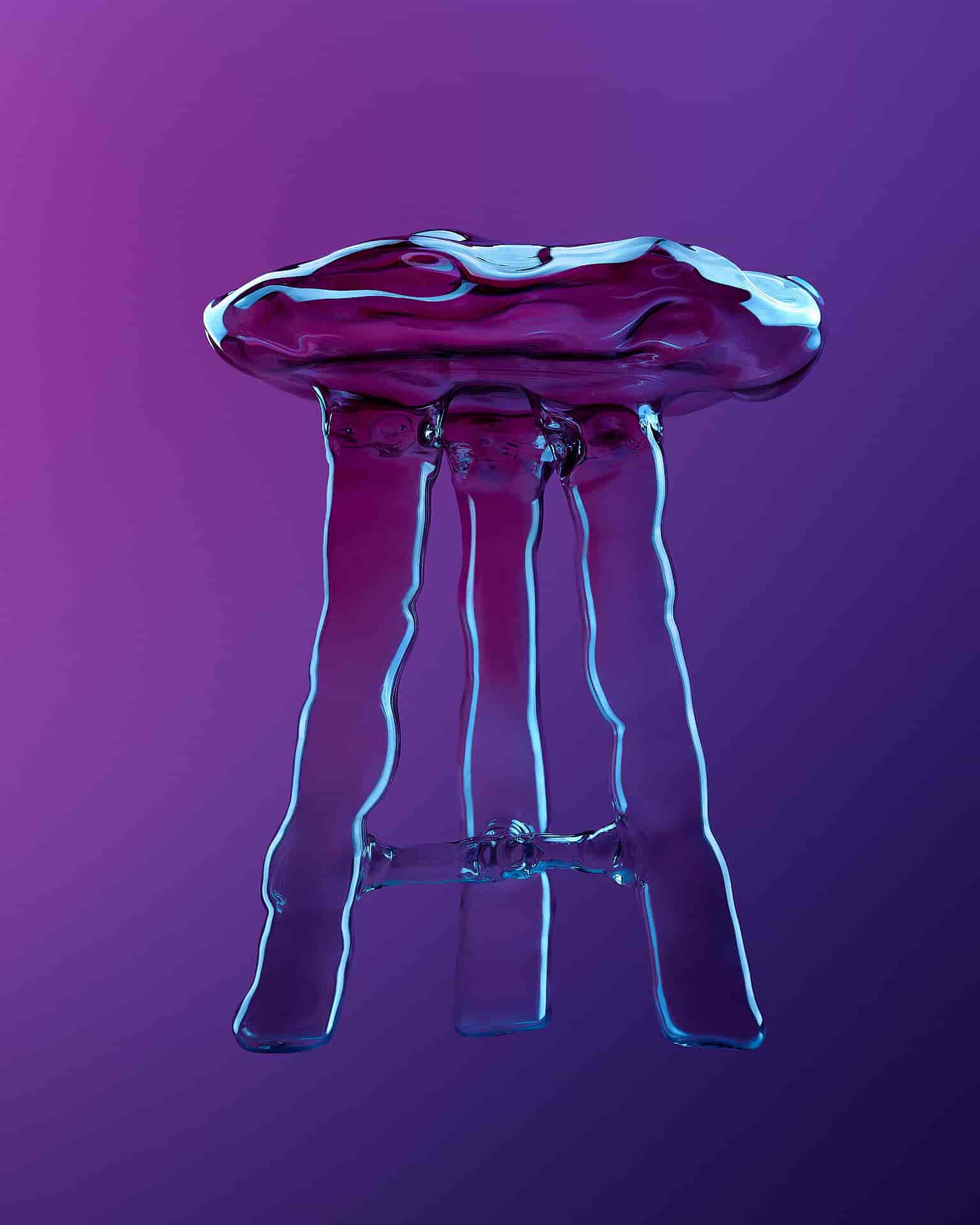 ANNA GUDAYOL STOOL OF GLASS | COLLAB.