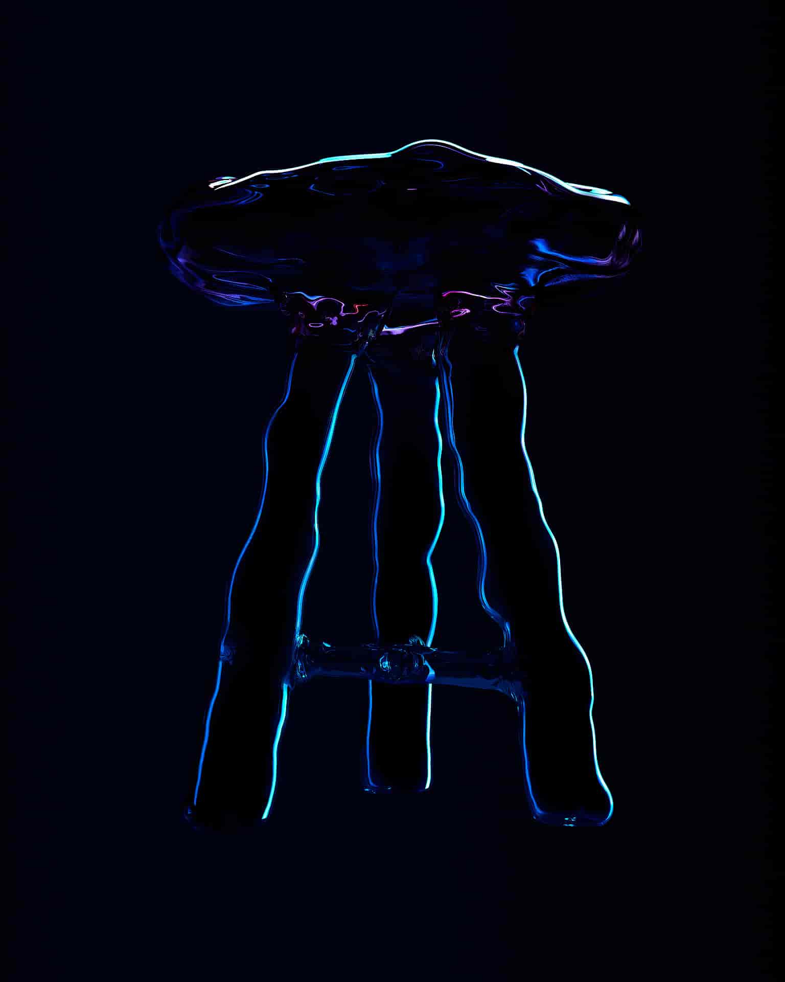 ANNA GUDAYOL STOOL OF GLASS | COLLAB.